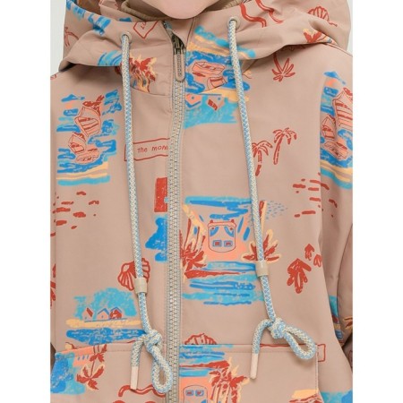 Windbreaker for girls, height 104 cm, sandy color-3