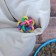Rubber toy "molecule" with a bell, 4 cm, mix of flowers