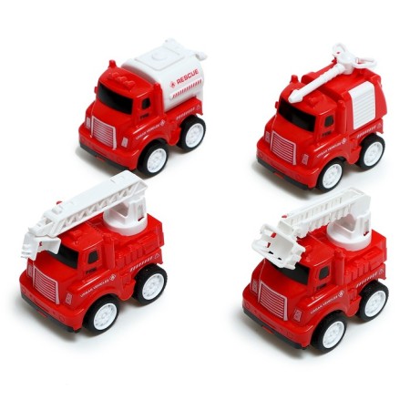 Set of machines "Firefighters", 4 pcs, inertia