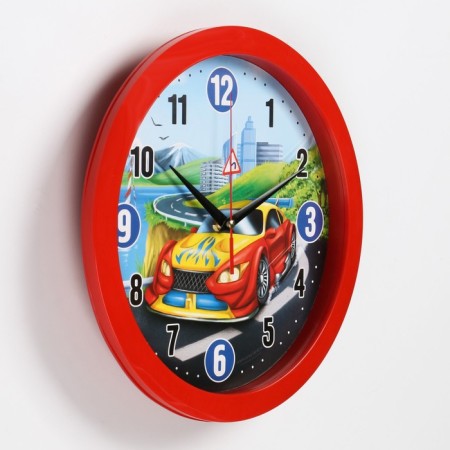 Wall watches, D-28 cm, children's, "machine", silent-1