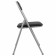 Folding stool Brabix Golf CF-007, silver frame, leatherette, black
