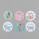 Stick Paper "Butterflies and Flowers" d = 2.5 cm 252 pcs in the roll