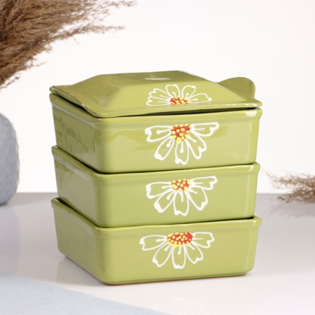 Set for a junction "Quadro" 3x0.9l, chamomile green
