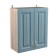 Cabinet of hinged country 600x300x720 oak milk/blue