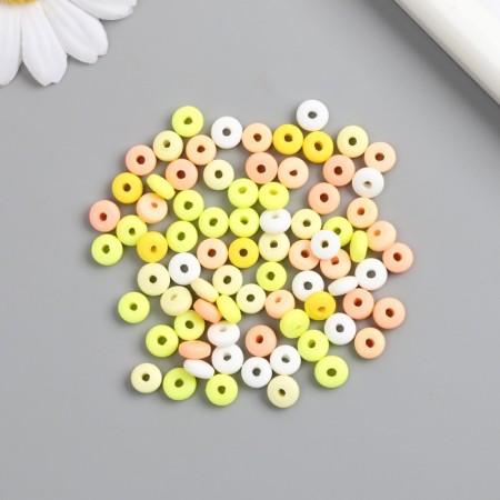 Beads for the creativity of PVC "Ring. Citrus" set of 112 pcs 0.7x0.7x0.3 cm