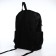 Youth backpack from textiles, 6 pockets, black color