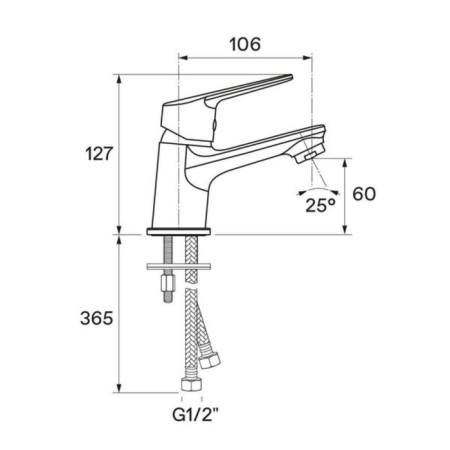 Santek Venga sink mixer, chrome-8
