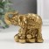 NECKE Polystone "Elephant on Coins" bronze 6.7x8.2x4.6 cm