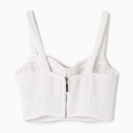 Women's tweed corset, mist, p. L, white-8