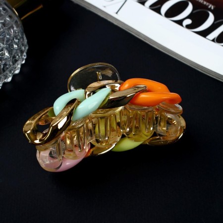 Hair crab "Lassie" Bright links, 8x3.5 cm, mix-2