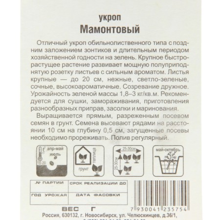 Semen dill "Mamont", 1 g-2