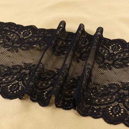 Lace elastic fabric, 190 mm × 2.7 ± 0.5 m, black color-2