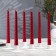 Set of candles of twisted, 1.9x 20 cm, 6 pieces, ruby ​​metallic