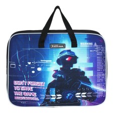 Folder with A4+handles, 360 x 290 x 70 mm, textile, Erichkrause Cyber ​​Game 60240