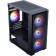 The ACCORD M203 case is black without BP ATX 2xusb2.0 1xusb3.0 1xusb3.1 Audio Bott PSU
