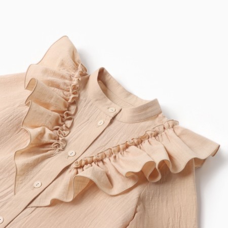 Blouse for girls minku color light-beige, height 140 cm-6