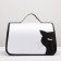Bag - Frame -40 x 25 x 25 cm, white with a cat