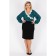 Women's dress, size 52, turquoise color, black