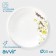 Dining plate "Field flowers", d = 23 cm, glass ceramic, white color