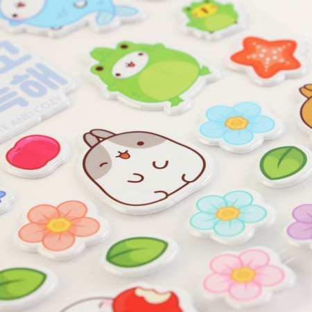 Set for decorating "Cute stickers and tattoos" blue-2