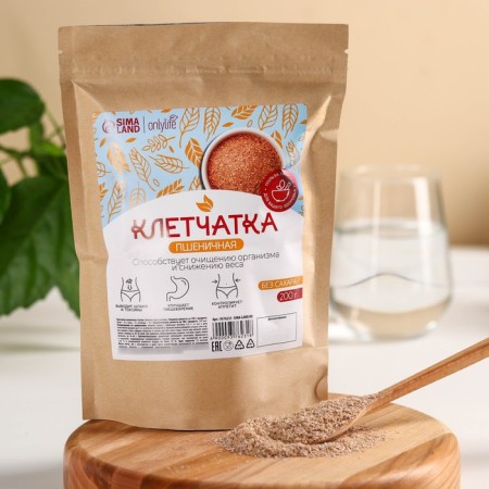 Wheat fiber, body cleansing and weight loss, 200 g.