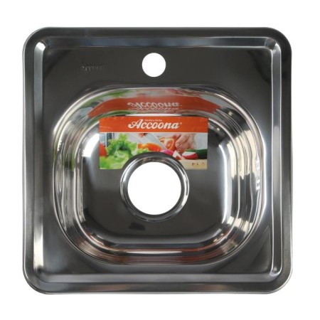 Kitchen car wash Accoona AB3838, mortise, thickness 0.6 mm, 380x380x165 mm, glossy