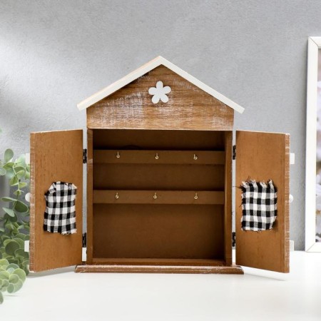 Klyuchnitsa tree 6 hooks "House with heart shutters" 29.5x22.5x6 cm-6