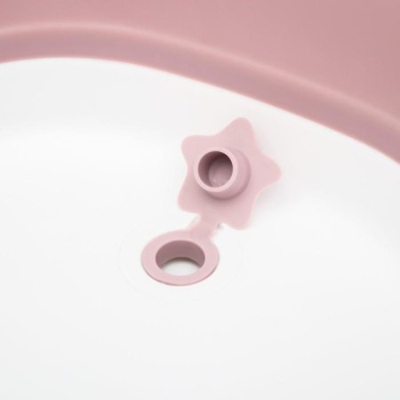Bath -folding bath with plum, 75 cm., White/pink color-2