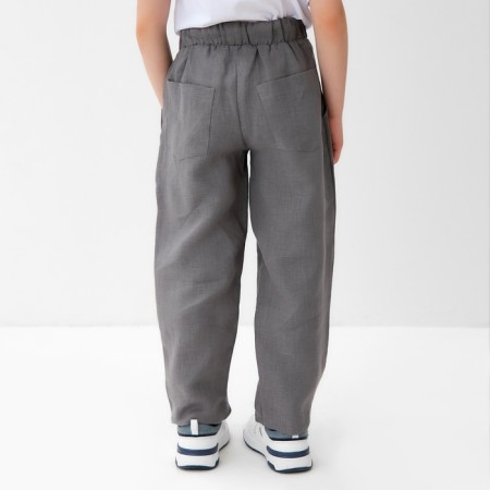 Pants for the boy KAFTAN LINEN, p. 32 (110-116), gray-3