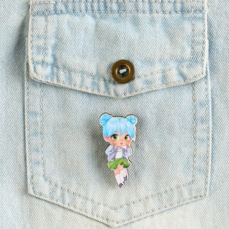 Wooden icon "cutie", anime, 2 x 3.7 cm-4
