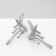 Earrings with pearls "abstraction" reverence, color silver