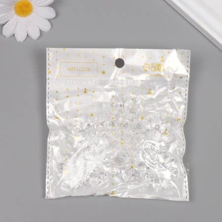 Decor for creativity Plastic "CRISTAL" set 10 pcs 3.3x3.3x0.8 cm-4