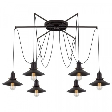 Suspended Citilux “Edison” CL451262, 120x120x235 cm, 6x75W, e27, black color-8
