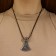 Unisex pendant "Sekira Perun", color black silver on a black lace, 42 cm