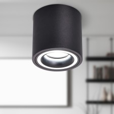 Lamp wall-flowing spot ERA OL47 BK, 80x90 mm, IP20, GU10, 12W, black color
