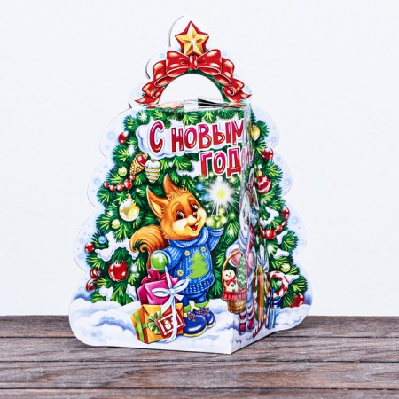 Gift box "Samovar", small Christmas tree 20 x 14 x 18 cm-1