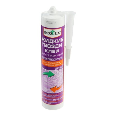 Ecolux liquid nails, super -sitting, white