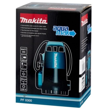 Drainage pump Makita PF0300, 300 W, rise 7 m, 140 l/min, cable 10 m-2