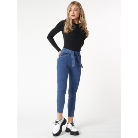Jeans narrowed to the bottom of women's blue, size 42-44-1