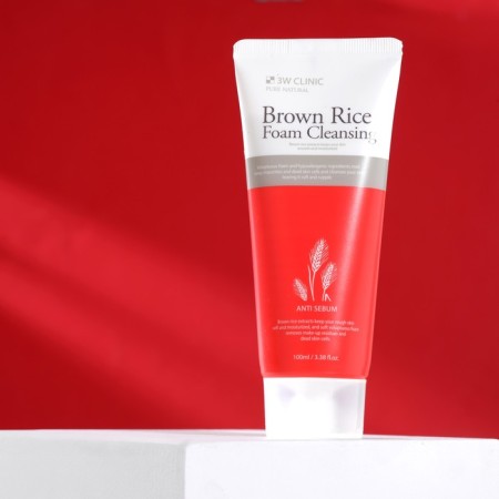 Cleaning foam with brown rice extract 3W Clinic Brown Rice Foam Cleansing, 100 ml