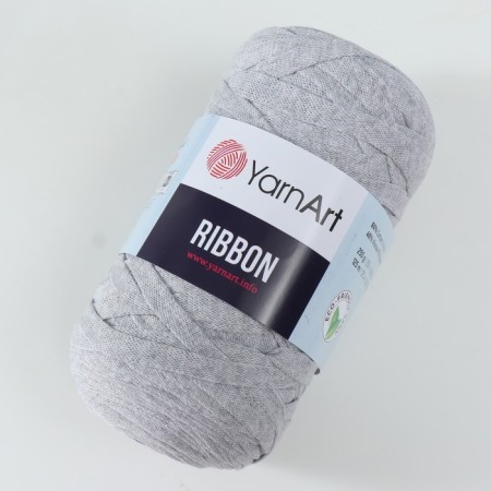 Ribbon yarn 40% polyester, 60% cotton 125m/250g (756 silver)-1