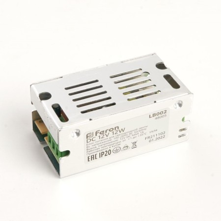 Electronic transformer for 12 W LED tape, Feron, LB002, 1A, 12 W