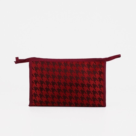 Cosmetic bag with lightning, burgundy color-1