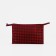 Cosmetic bag with lightning, burgundy color