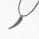 Unisex "Fang", color black silver on a black lace, 42 cm