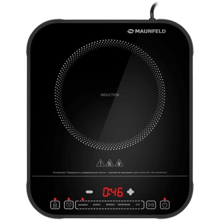 Maunfield Efi301TBK tile, 2000 watts, 1 burner, timer, sensor, black-3