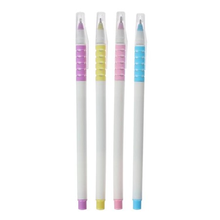 Ballic handle 1.0 mm, blue rod, white case with transparent caps, with rubber holders, mix