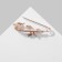 Pin "Butterflies" duet, 6.5 cm, white-blue color in pink gold