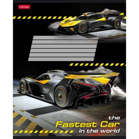 Notebook 18 sheets in a cage, "I love races", cover coated cardboard, rounded corners, block 65g/m2, 5v mix-4