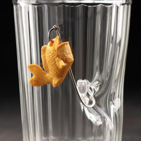 A glass "impenetrable", faceted, with a fish, 200 ml-3